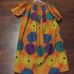 Multicolored Traditional African Print Dress